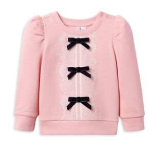 NWOT Janie and Jack x American Girl Holiday Wrapped in a Bow Pink Sweatshirt 7